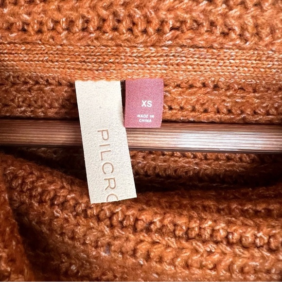 Pilcro Anthropologie Sweater Women's
XS Orange Cowl Neck Knit Oversized
Pullover - Picture 9 of 12